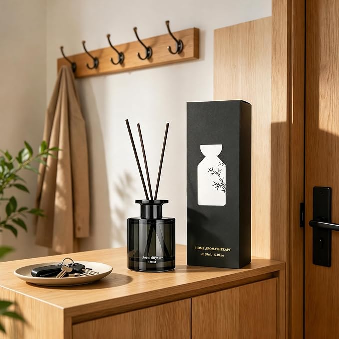 Reed Diffusers for Home 5.1 fl oz (150 ml) Diffuser for Bathroom Freesia | Reed Diffuser Sets Bathroom Decor Diffusers Non-Toxic Essential Oil Long Lasting Home Fragrance with Reed Diffuser Sticks