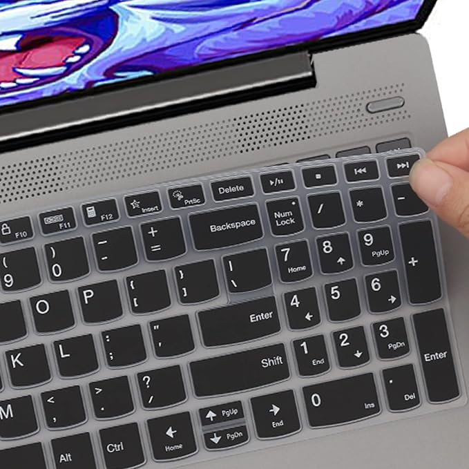 Keyboard Cover for Lenovo Yoga 7i 15.6" 16", Ideapad 3/Idepad 3i/Ideapad 5/Ideapad 5 15.6 17.3, Lenovo Flex 5 15.6, Yoga Slim 7 15, ideaPad Slim 7 15.6, ThinkBook 15/15P G2 G3 G4 -Black