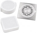 Disposable Drain Hair Catcher Mesh Stickers, Round & Square Shower Drain Covers for Hair, Adhesive Bathtub Sink Drain Protector, Disposable Hair Trap Strainer for Bathroom, Kitchen, Tub