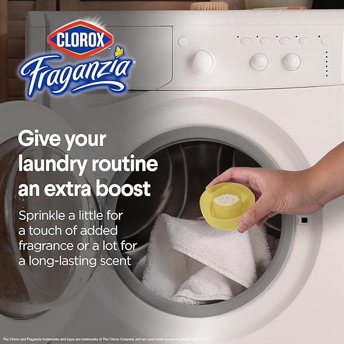 Clorox Fraganzia Laundry Scent Booster Crystals in Citrus Blossom Scent - Scented In-Wash Freshener Beads for Fresh, Clean, Great Smelling Clothes and Linens, 70 Oz