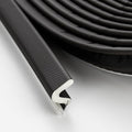 Weather Stripping Door Seal Strip - Soundproof Q-Shaped Foam for Exterior Door Frame, Large Gap Seal, Noise Cancelling, Easy to Install (Black, 40FT)