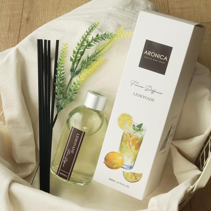 Lemon Scented Air Freshener, Reed Diffuser Scent for Apartment, Lemon Infussd Room Freshener, Citrus House Scent, New Apartment Essentials, House Warming Gifts New Home