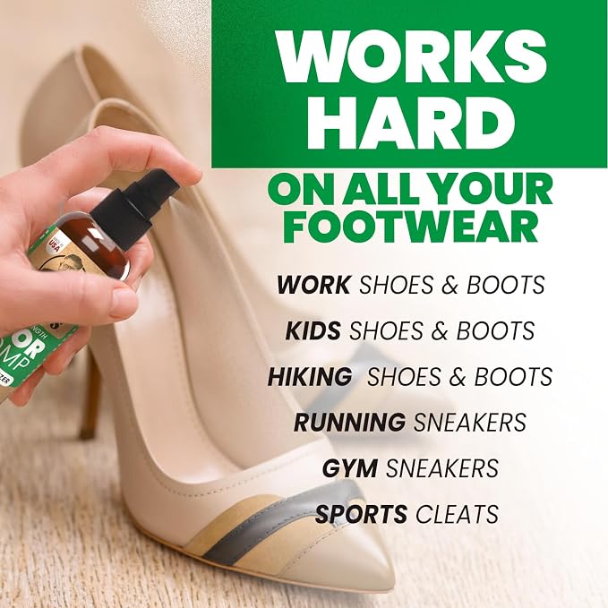 Uncle Todd's Shoe Deodorizer Spray 8oz - Proven & Powerful Enzyme Formula Spray for Shoe Odor Elimination in All Footwear (Mountain Fresh)