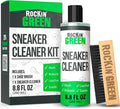 Rockin'Green Shoe Cleaning Kit - Shoe Cleaner Sneakers Solution with Brush Included - Sneaker Cleaner Kit Safe for Mesh, Nubuck, Leather, Suede - Deep Refresh Care Kit (8.8fl oz)