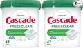 Cascade Free & Clear Dishwasher Pods, Dishwasher Detergent, Dish Detergent Soap, Unscented, 47ct (Pack of 2)