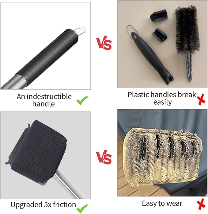 XUDAKAIXIN Grill Brush Bristle Free,(Only Replaceable Cleaning Head No Grill Brush)-Black