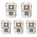 5 Pack Replacement Filter Bags 5-8 Gallon for Shop Vac Vacuum Type E - 9066100 90661 906-61, White