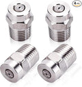 4 Pack Surface Cleaner Replacement Nozzle Tips 40° 5.5 Orifice 1/4"NPT | Stainless Steel, Max 4000 PSI, High Pressure Surface Cleaner Nozzle, Compatible with Water Broom & Undercarriage Washer