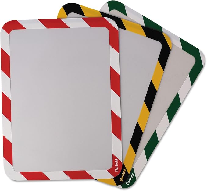 Tarifold Magnetic High-Visibility Insertable Safety Frame - 12.8" x 10.5" x - 2 / Pack - Red, White