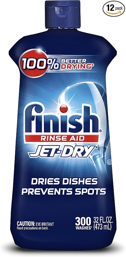 Finish Jet-dry, Rinse Agent, 32 Fl Oz(Pack of 12)