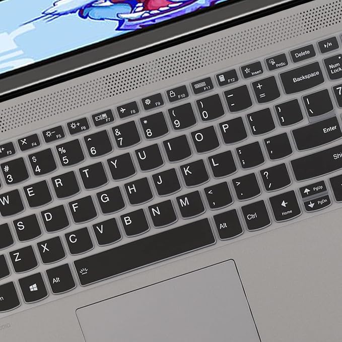 Keyboard Cover for Lenovo Yoga 7i 15.6" 16", Ideapad 3/Idepad 3i/Ideapad 5/Ideapad 5 15.6 17.3, Lenovo Flex 5 15.6, Yoga Slim 7 15, ideaPad Slim 7 15.6, ThinkBook 15/15P G2 G3 G4 -Black
