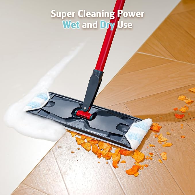 AIR U+ 8 Pack H2prO Mop Pads for O-Ceda H2prO Flat Mop System | Mop Replacement Pads for O Cedar H2prO, Machine Washable Reusable Microfiber Mop Heads Replacements Refills