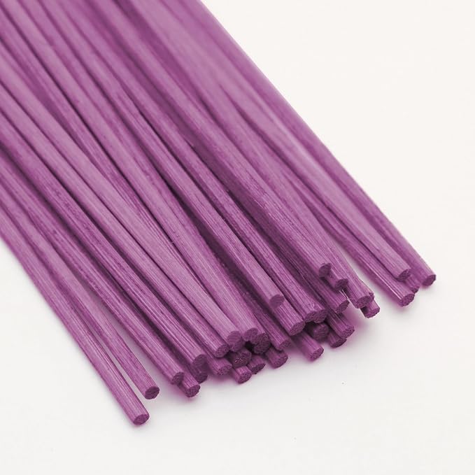 VFULIE 100PCS Reed Diffuser Sticks, Refill Replacement for Aroma Fragranc (100, Violet)