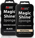 JobSite Instant Express Leather Boot & Shoe Shine Sponge - Black & Neutral Pack