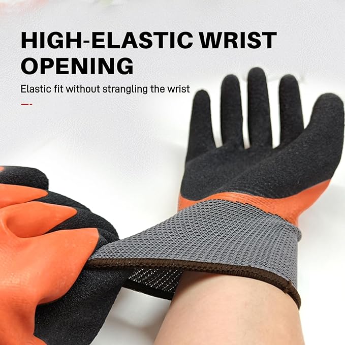 Electrical Insulated Gloves, 500V High Voltage Resistance Electrician Safety Gloves, Rubber Non Slip Work Gloves (500V|double insulated, 3pcs-Large)