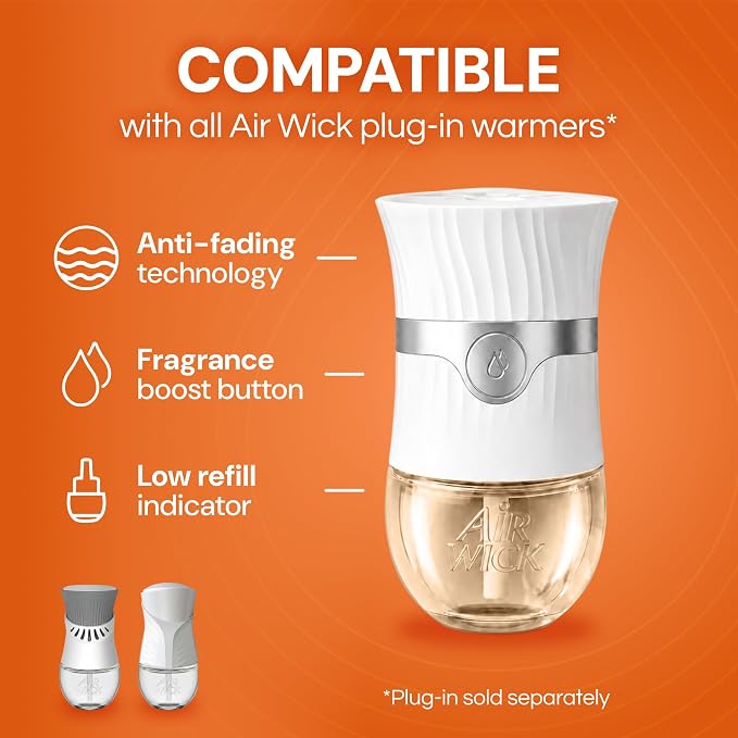 Air Wick Plug-In Scented Oil Refills, 10 Count, Hawaii Exotic Papaya and Hibiscus Flower, Air Freshener, Essential Oils, Eco Friendly