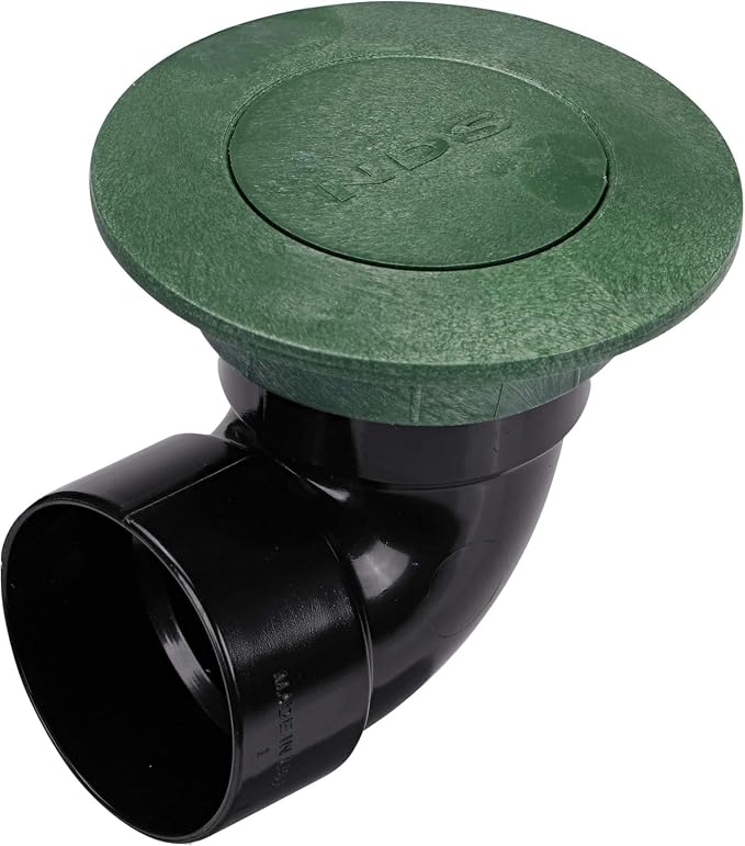 NDS 322G* Pop-Up Drainage Emitter with Elbow, fits 3-Inch Sewer and Drain Pipe, Works with Drainage Systems Including Catch Basins and Channel Drains, Green