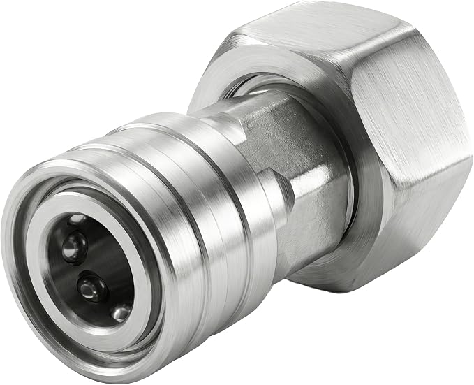 Tool Daily Garden Hose to Pressure Washer Adapter, 3/4" GHT to 1/4" Quick Connect, Convert Water Hoses to Power Washer Connector, Stainless Steel
