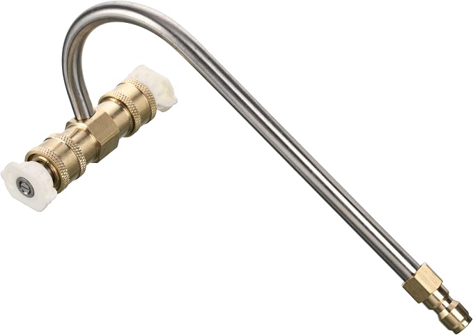 Tool Daily Gutter Cleaner Attachment for Pressure Washer, 4 Nozzles Tips | Angled Extension Wand for Gutter Cleaning, 1/4 Inch Quick Connect, 4000 PSI
