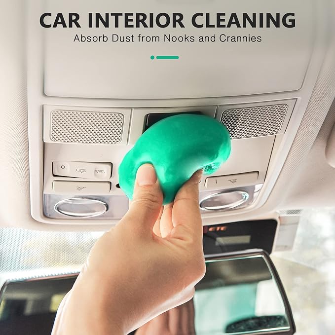 TICARVE 2Pack Cleaning Gel for Car Putty Car Slime Cleaning Car Detail Putty Tools Car Interior Cleaner Automotive Car Cleaning Kits Keyboard Cleaner Blue Green (320g/11.2oz) | Car Interior Cleaner Car Slime Cleaner Automotive Sticky Car Cleaner Keyboa...