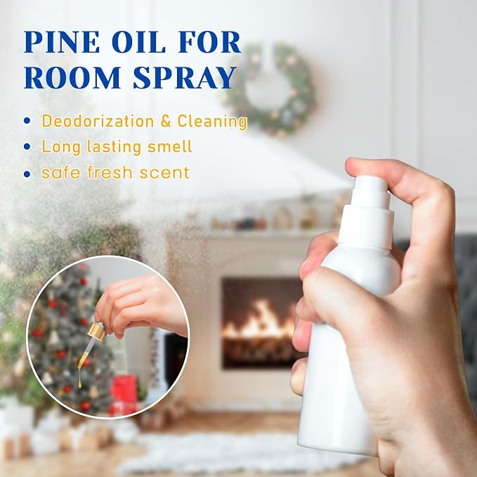 HIQILI Pine Needle Essential Oil for Diffuser, Soap & Candle | Can be added to DIY perfume and cleaning spray, fresh woody aroma aids aromatherapy breathing care – 30mL / 1.01 fl.oz