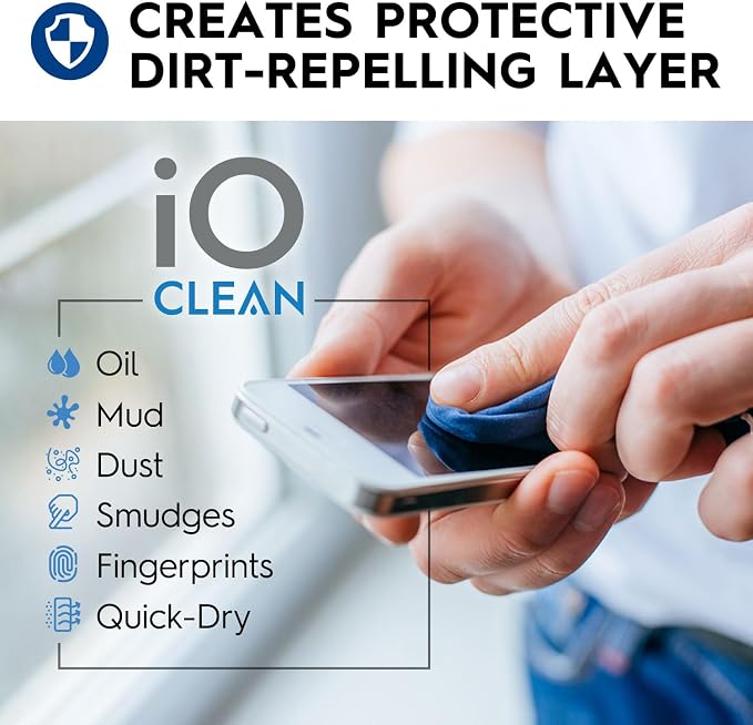 Screen Cleaner Spray (16oz - 473ml) – Large Cleaning Kit | for LCD LED OLED TV Smartphone, iPad, Laptop, Touchscreen, Computer Monitor, Electronic Devices 3 Cloths and 2 Nozzles