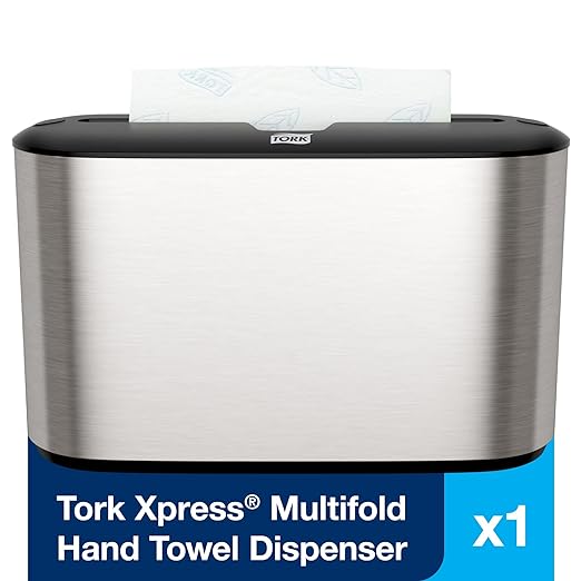 Tork Xpress Paper Towel Dispenser and Tork Extra Soft Multifold Hand Towels (16 Packs)