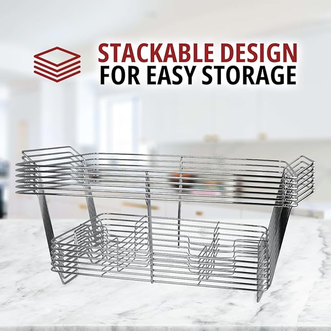 COMFICOVE 6 Pack Chafing Wire Rack Buffet Stand Chrome Frame for Events, Parties, Wedding, & Birthday Party Catering, Full Size Chafing Stand for Dish Serving Trays, Food Warmer Catering Supplies