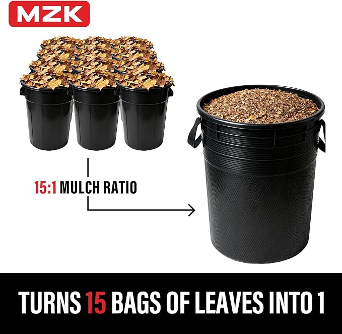 MZK 3-in-1 Electric Leaf Blower Vacuum Mulcher, Corded | Blows, vacuums, and mulches leaves with 460 CFM airflow and 40L bag for gardens, yards, and walkways.