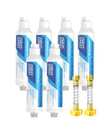 AQUA CREST Hard Water Filter for Hose Car Wash, Reduces Hard Water Spots | Designed for Car Washing, Window & Yard Cleaning, Softens Water, with 2 Flexible Hose Protectors, 6 Pack