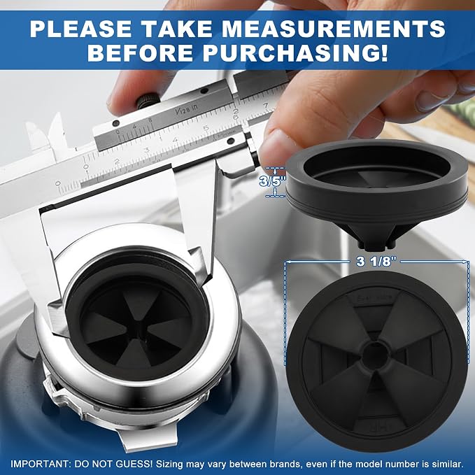 2 PCS Garbage Disposal Splash Guard Collar Sink Baffle, Food Waste Disposer Accessories for Wasting King, Whirlaway and GE Models (3 1/8 Inch in Diameter) by CLEESINK