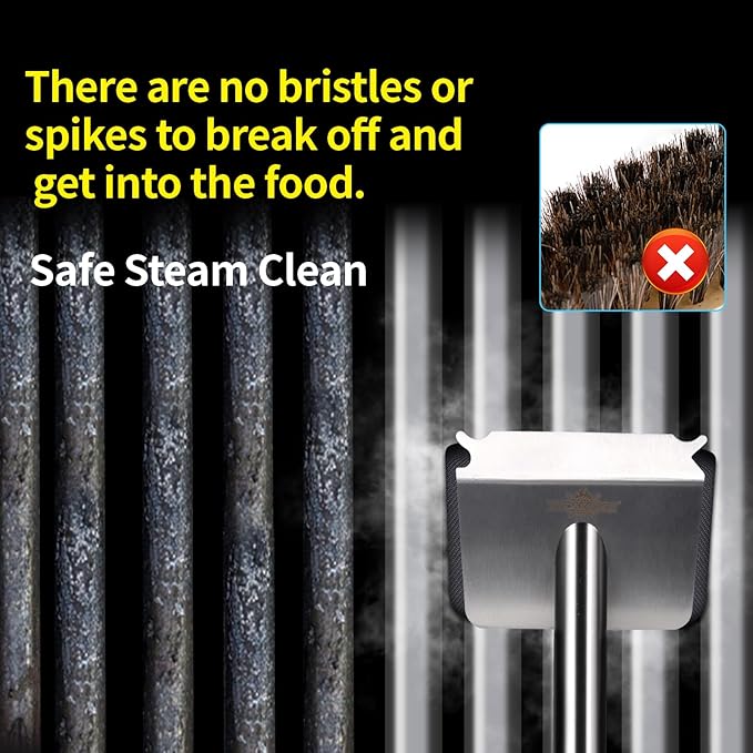XUDAKAIXIN Grill Brush Bristle Free,(Only Replaceable Cleaning Head No Grill Brush)-Black