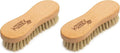 KONEX Nylon Fiber Economy Utility Cleaning Hand Brush | Heavy Duty Hand-Held Scrub Brush Stiff Bristles | Wooden Body, Ideal Scrub Brushes for Cleaning (Peanut Shaped) (Pack of 2)