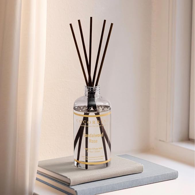 Refill - Sandalwood Rose 6.7 Fl.oz Reed Diffuser Refill with 8 Sticks