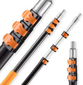 VEVOR Telescopic Extension Pole, 4-12 FT Multi-Purpose Extendable Pole, Sturdy Aluminum Alloy Paint Pole Extension with Flip-Lock Design, High Reach Roller Stick for Painting, Dusting and Cleaning