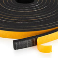 10 Feet Weather Stripping Door Seal, 3" Wide X 1/8" Thick Door Seal Strip High Density Foam Tape Adhesive Strip for Door Soundproofing,Window Insulation (3" x 1/8" x 10FT, Black)