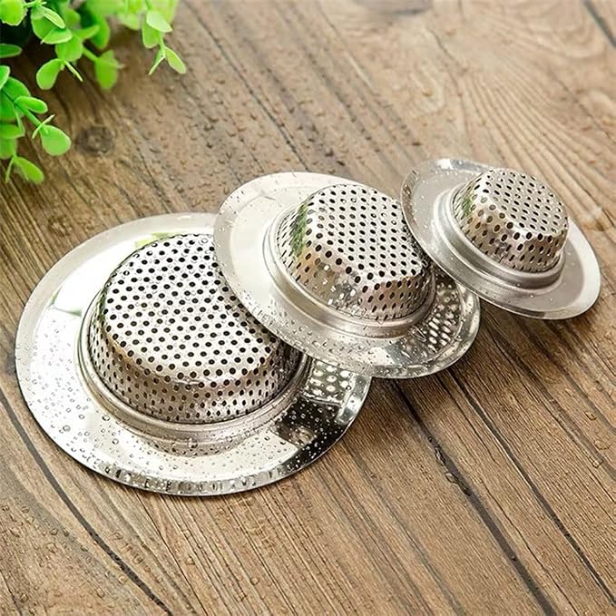 Drain Hair Catcher,Drain Stoper,Shower Drain Cover for Bathtub, Kitchen Sink Strainer, Stainless Steel Bathroom Sink, Drain Stopper with (2 PCS,4.5 in)