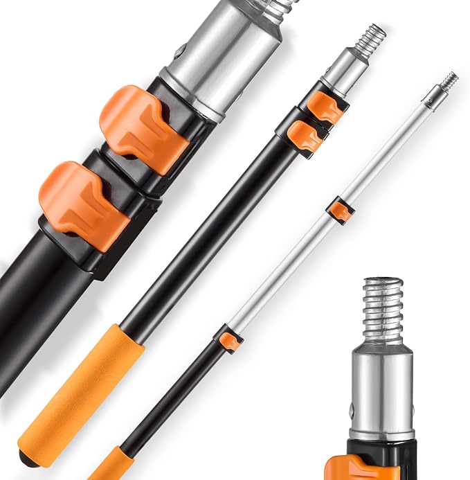 VEVOR Telescopic Extension Pole, 2-4 FT Multi-Purpose Extendable Pole, Sturdy Aluminum Alloy Paint Pole Extension with Flip-Lock Design, High Reach Roller Stick for Painting, Dusting and Cleaning