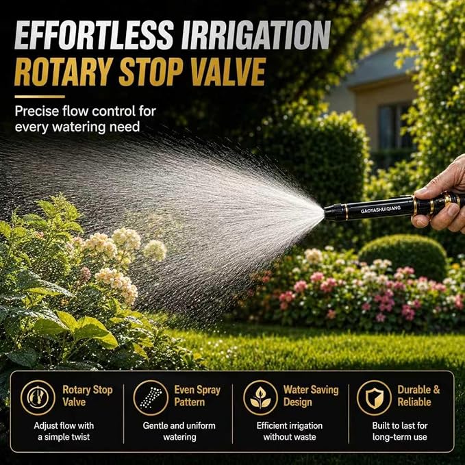 Heavy Duty Adjustable High Pressure Hose Nozzle with Connector Set Power Washer Spray Gun with 3 Spray Modes High Pressure Water Jet Sprayer for Car Wash Yard Patio Garden Outdoor Cleaning(1pc)