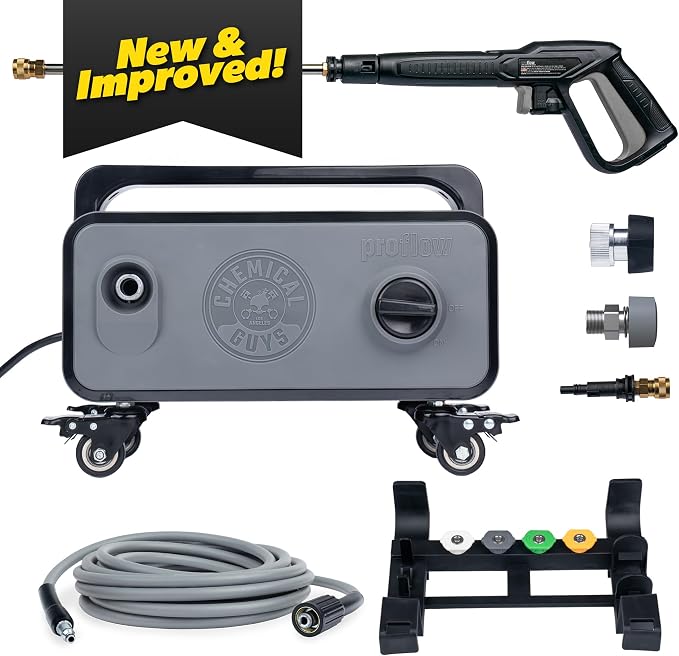 Chemical Guys, PM2000 PRO Electric Pressure Washer, 2030 PSI, 25 ft Hose | For car wash and home, 2030 PSI 1.77 GPM, 14.5 amp electric pressure washer for home use