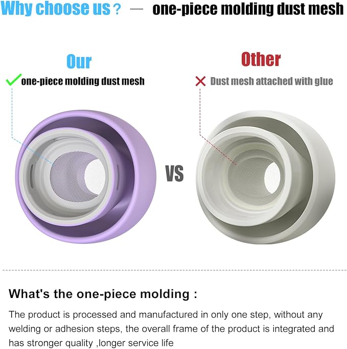 3 Pairs Replacement Ear Tips for AirPods Pro 2nd & 1st(S/M/L, Lavender) | with Noise Reduction Hole, Silicone Ear Tips with Cleaning Pen & Portable Storage Box, Fit in the Charging Case