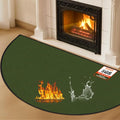 TOHONFOO Fireplace Mat for Home Protection, 4' x 2'4" x 0.04'', Green | 1800°F fireplace rugs fireproof, fiberglass hearth rugs for fireplaces fire resistant protect against embers, easy to clean