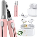 Inesore Multi Cleaning Kit for AirPods & All Bluetooth Earbuds (Pink) | 3-in-1 Design with Brush,Sponge & Metal Tip, Airpod Cleaning, Phone Cleaner, Earbud Cleaning, Electronic Device Cleaning Tool