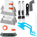 11PCS Window Track Cleaning Tool - Deep Clean Groove Gap Cleaning Brush Kit | for Window/Door Tracks, Sill, Tile, Kitchen, Bathroom