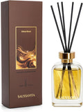 Reed Diffuser Set Gold White Flower Scent 6.76 fl oz for 120 Day | Vintage Rectangular Bottle, Gilded design, Suitable for Narrow Space, Long Lasting for Bathroom, Office, Shelf
