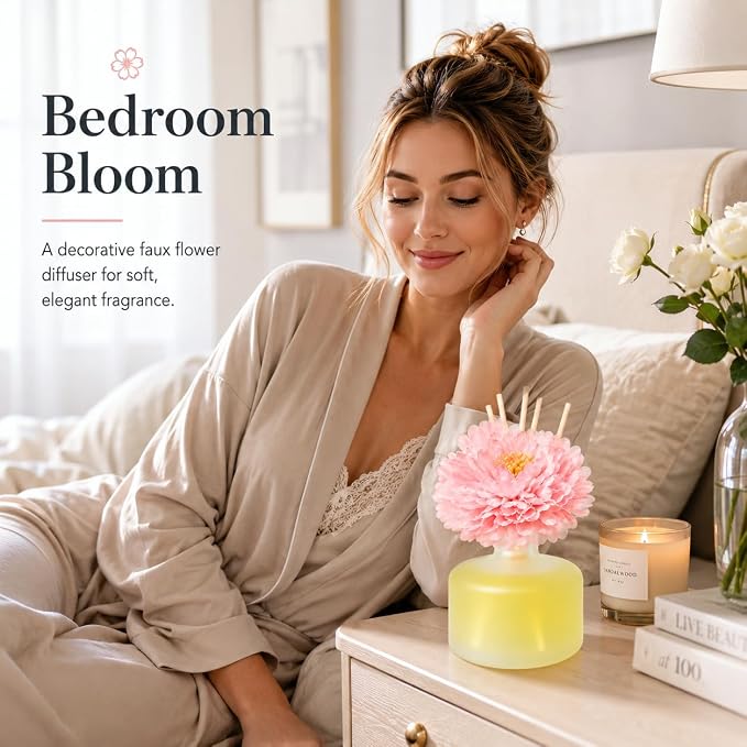 My Way Reed Diffuser with Sakura Flower, 3.38 Fl Oz | Inspired by MY WAY Perfume,Lasts 12 weeks, Room Freshener for Bedroom, Bathroom, Office,Gift