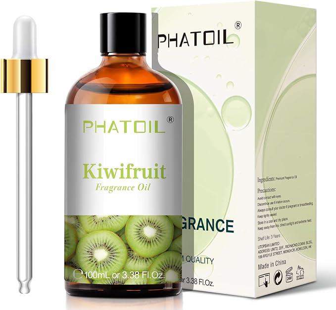 PHATOIL Kiwifruit Fragrance Oil for Diffuser Aromatherapy 3.38FL.OZ | Long Lasting Scented Oils For Humidifier, Air Freshener, DIY Soap Candle, Scent Project Making, Aroma Oil for Home Freshening