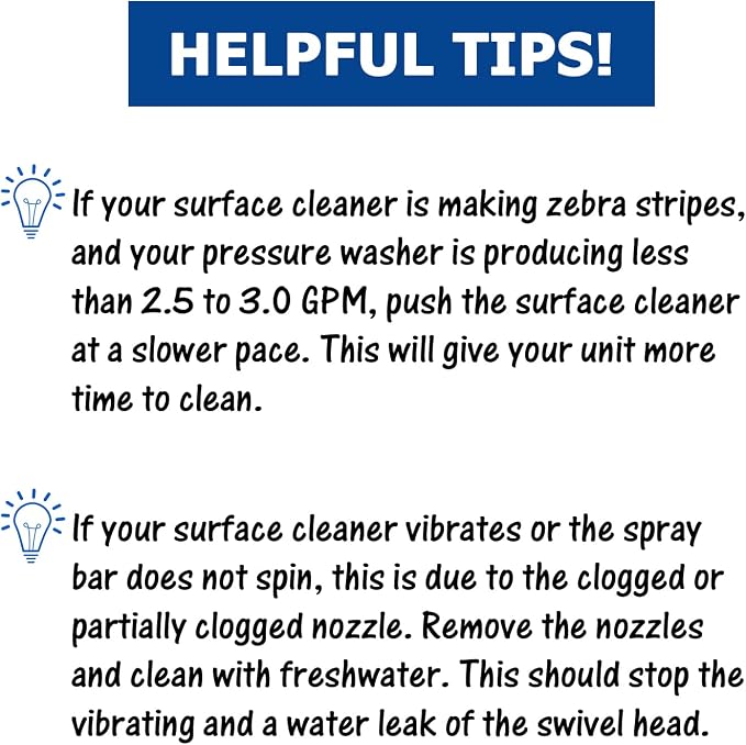 25025 Surface Cleaner Tips for Pressure Washer Nozzles with 2.5 Orifice, 4000 PSI, 1/4'' Male NPT, Stainless Steel (6 Pack)