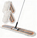 CLEANHOME 36" Commercial Dust Mops for Floor Cleaning Heavy Duty Floor Duster Mop with Long Handle Hotel Gym Household Cleaning Supplies for Hardwood, Tiles, Marble Floors (Grey)
