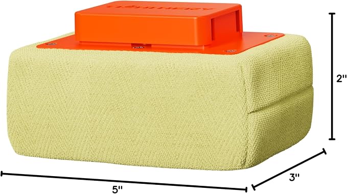 Grill Brush Head Bristle Free, Heat-Resistant Kevlar Fiber, Orange Head | Steam Cleaning, Replaceable No-Wire Head, 17" Handle, 4-in-1 Scraper, for Porcelain/Ceramic/Stainless Steel/Cast Iron Grate